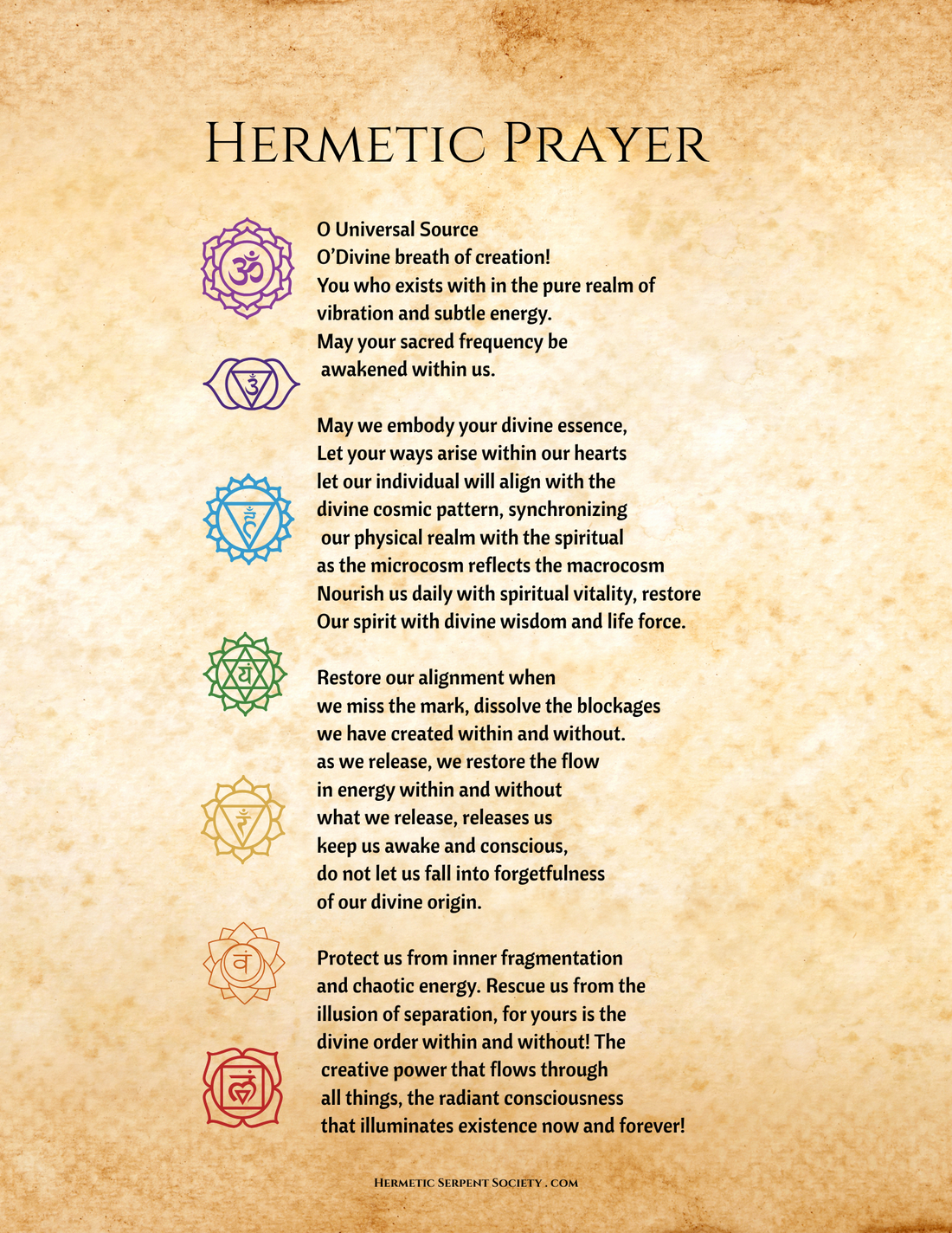 The Hermetic Prayer to raise your consciousness